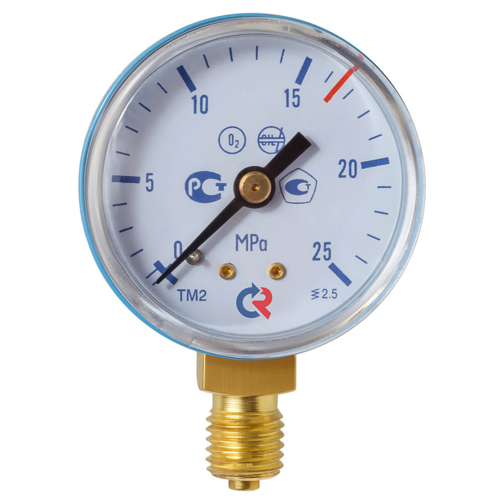 ТМ-210Р.00(0-25MPa)M12x1,5.2,5.Газ.(ч/к) МАНОМЕТР общетехнический 50мм, Тип - ТМ-210Р,