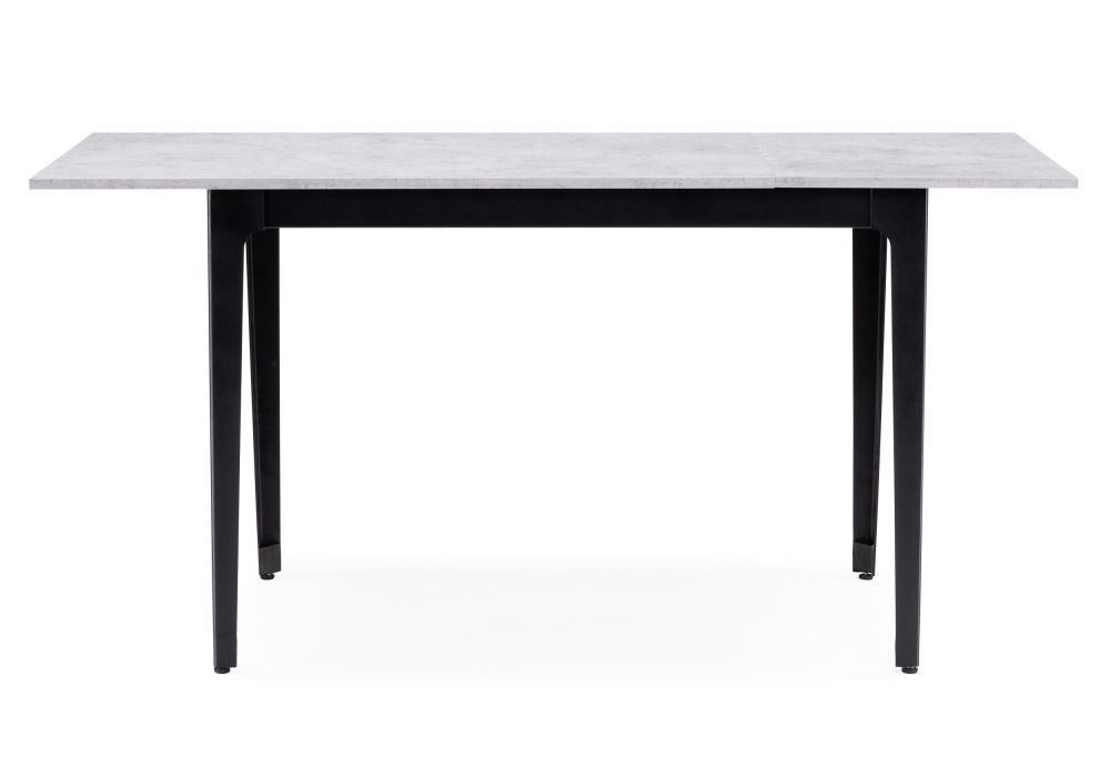 Деревянный стол Айленд 110(155)х68х76 бетон светлый / черный