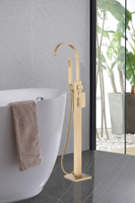 Смеситель ABBER Wasserfall AF8615G напольный, золото матовое