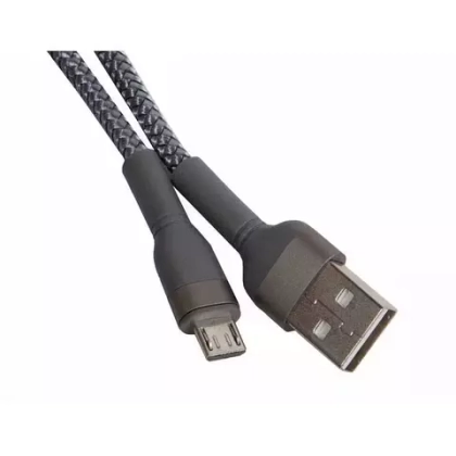 USB cable Micro 1m Jany series Aluminum Alloy Braided (RC-124m)(Remax) 2.4A silver