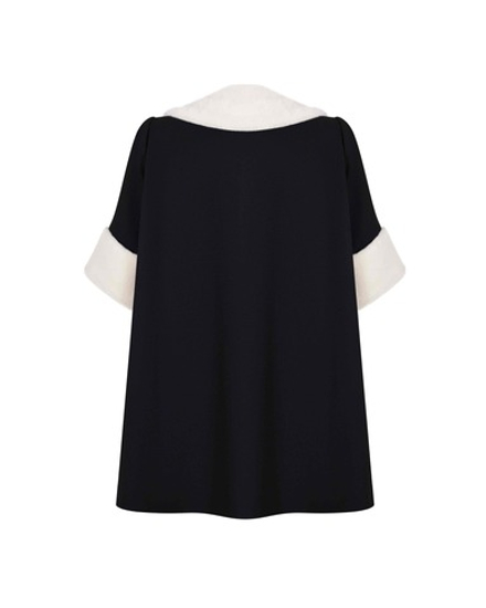 Платье-пиджак с меховой отделкой