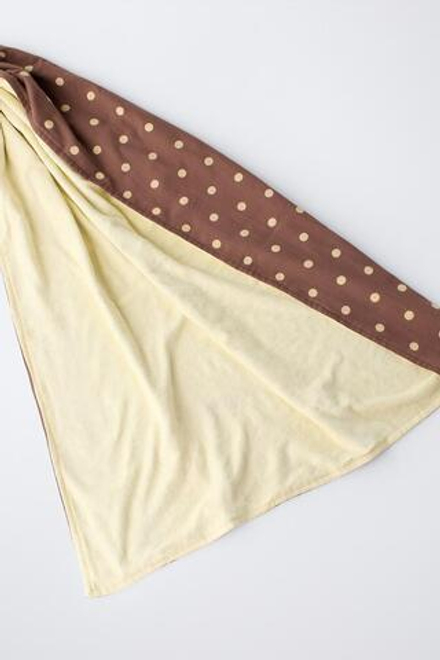 ZARA СУМКА ТРАНСФОРМЕР В ГОРОШЕК, КОРИЧНЕВЫЙ