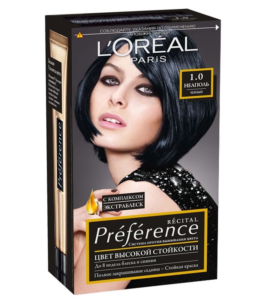 L&#39;Oreal Paris Краска для волос Preference Recital, тон №1.0, Черный, 40 мл