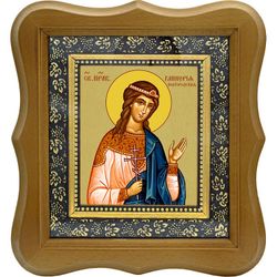 Гликерия Новгородская праведная дева. Икона на холсте.