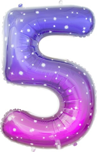 Цифра 5 "Сияющий Космос" (34''/86 см)