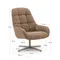 Крутящееся кресло Jaspe, светло-коричневое
