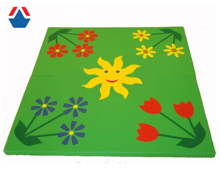 Мат складной "Солнышко" 2000x2000x50mm (вин.кожа) 2х (2 сложения)