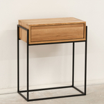 Туалетный столик 63х35х80, G+K, консоль, журнальный столик, консольный в стиле лофт, для маникюра, массив дикого дуба, Makosa