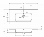 Тумба с раковиной BelBagno KRAFT 90 2C-SO/BB900ETL Rovere Tabacco