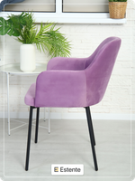 Стулья мягкие с подлокотниками "Harold" Lilac (Сирень) 2 штуки