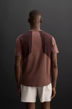 ZARA ФУТБОЛКА В СТИЛЕ КОЛОР-БЛОК, БУРГУНДИ