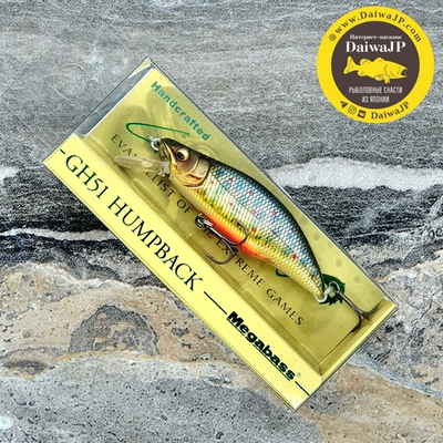 Воблер MEGABASS GREAT HUNTING 51 HUMPBACK (FS) 51mm 5.1g #02 Takumi Iwana