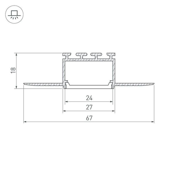 Профиль Arlight PLS-F-HIDE-2000 023962