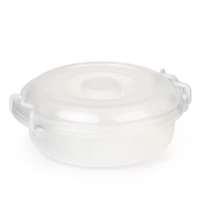 Контейнер 3л круглый, с ручками, прозрачный