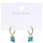 Серьги из гиппоалергенного сплава «ЛАТТИ», аквамарин, цвет серебро и золото, 2,5см