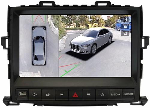 Магнитола для Toyota Alphard H20, Vellfire 2008-2014 (менее 10 динамиков, рамка с кнопками) - Teyes CC3-2K-360 на Android 10, Быстрая, 2K QLED, CarPlay, 4G SIM-слот, 4 камеры в комплекте