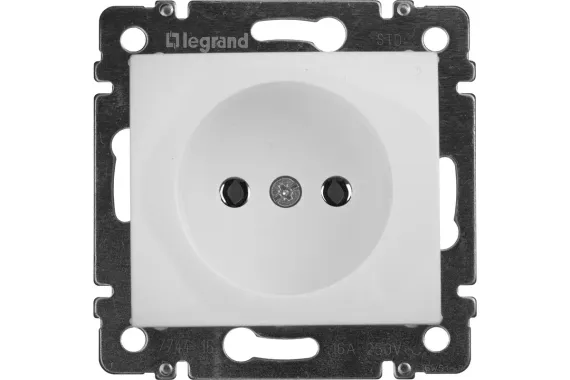 Розетка Legrand Valena без заземления белая 04359