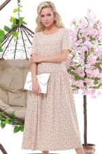 Платье длинное в цветочек с оборкой DStrend (Акция)