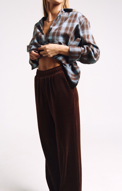 Брюки бархатные 1234 корица