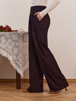 Брюки палаццо вельветовые