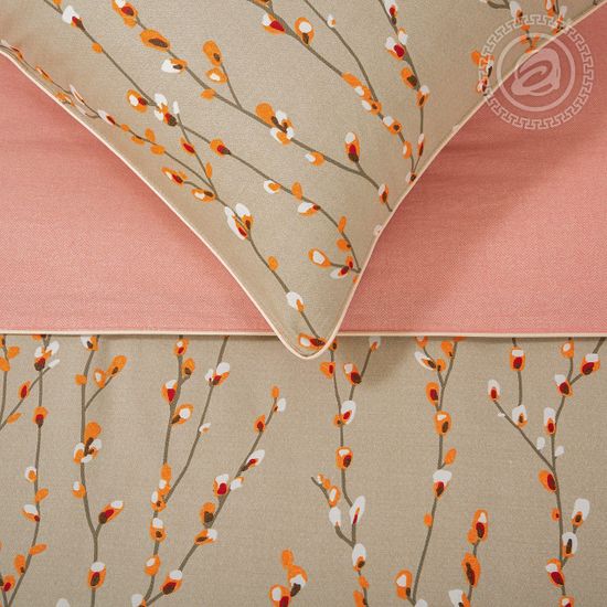 Двуспальный с европростыней комплект постельного белья Кейтлин велюр (фуле)