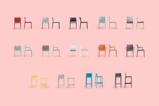 Стул пластиковый полубарный Volt