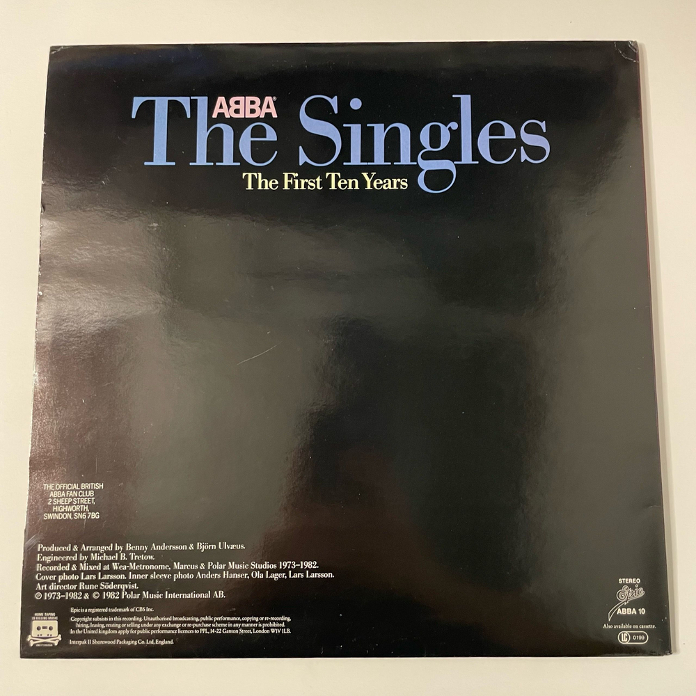 Винтажная виниловая пластинка LP ABBA АББА The Singles (The First Ten Years) (Англия 1982)