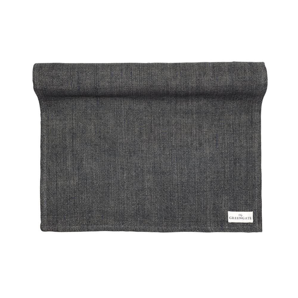 Столовая дорожка Heavy linen dark grey