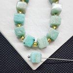 Амазонит, бусина кубик 8мм, штучно