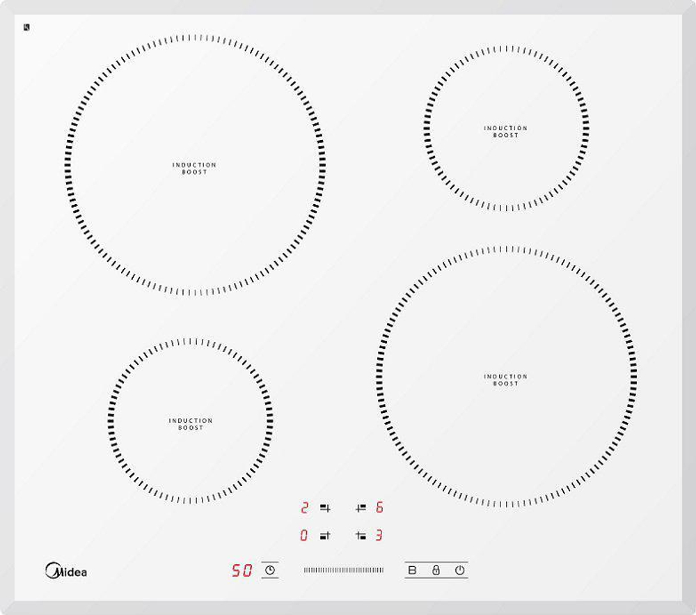 Встраиваемая индукционная варочная панель Midea MIH64721FW