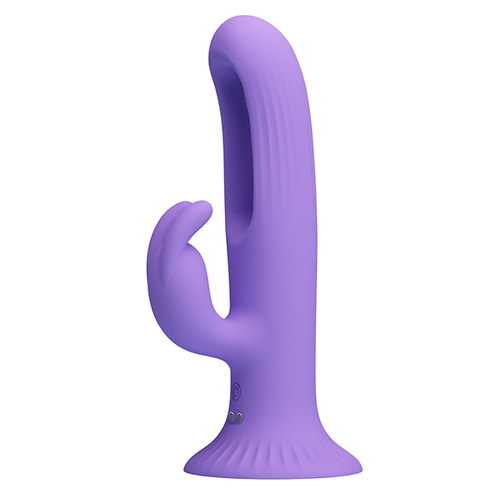 Сиреневый вибратор-кролик 17,5см c функцией фингеринга Pretty Love Killmoulis Rabbit Vibrator BW-500064