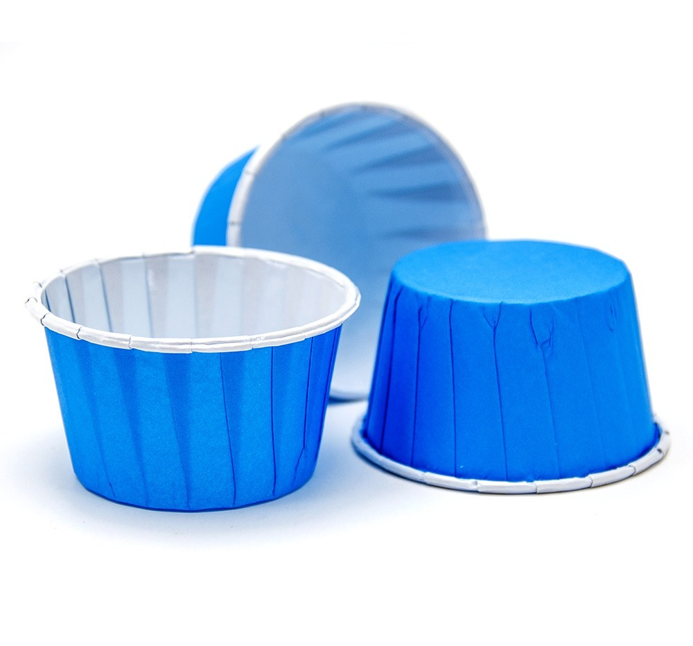 Капсулы бумажные с жёстким бортиком синие 10шт