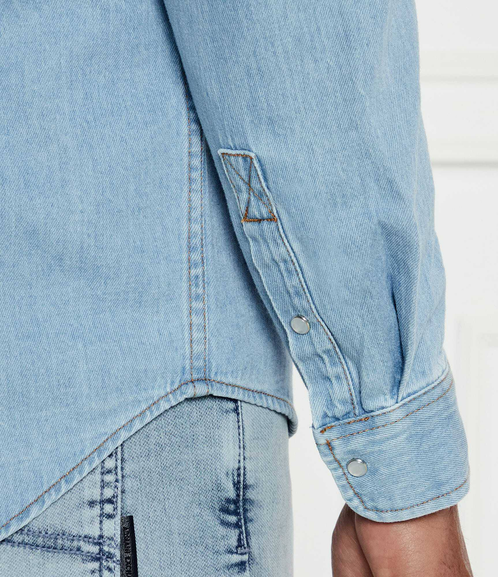 Джинсовая рубашка Tommy Jeans - голубой(DM0DM21146)