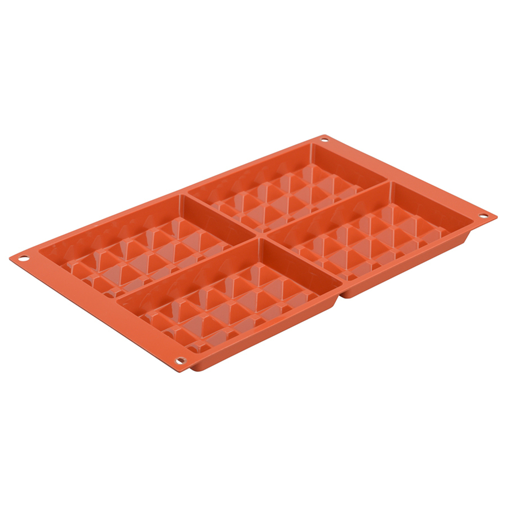 Форма для приготовления вафель waffel classic силиконовая красная