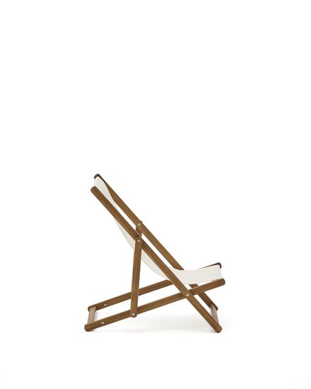 Adredna Детское складное кресло-шезлонг бежевого цвета из акации Испания La Forma