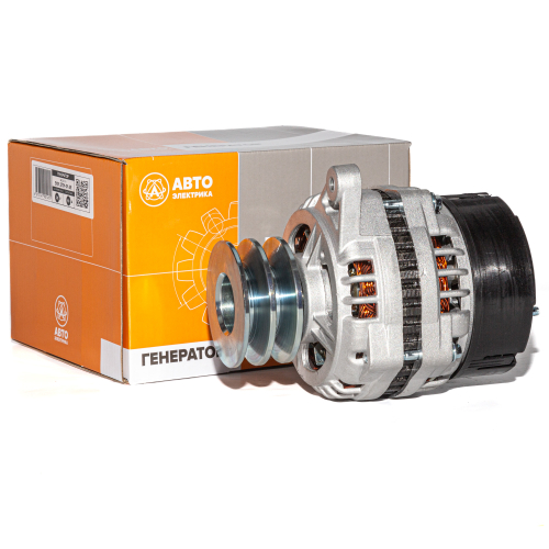 Генератор, ГАЗ, дв. ММЗ, 28 В, 60 А, 2-ручьевой (ан. ГГ273В1-3)