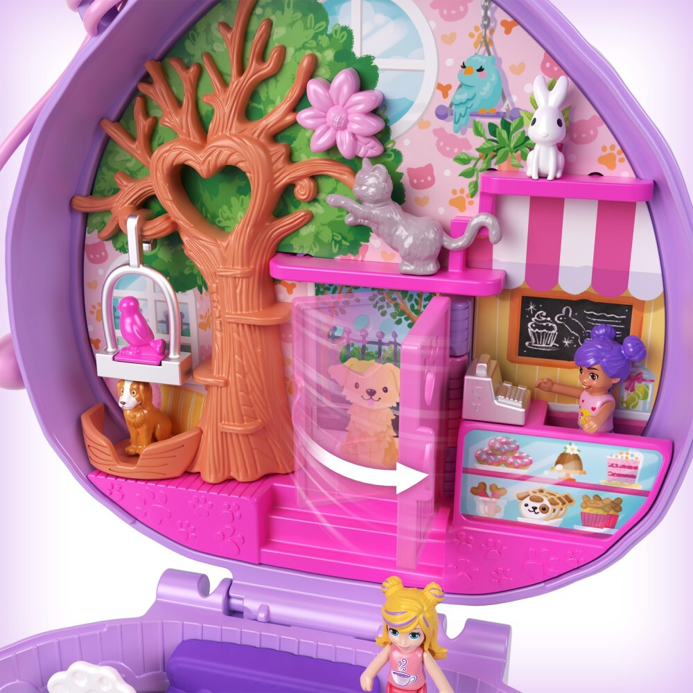 Polly Pocket - Ежик Кафе Компактный набор 2 куклы + аксессуары HRD37 / артикул   FRY35 HRD37  / GTIN 194735173860