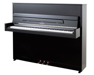 Пианино, Высота 118, Цвет Черный, Полированное, Серебрянная Фурнитура Petrof P 118S1-Silver(0801)