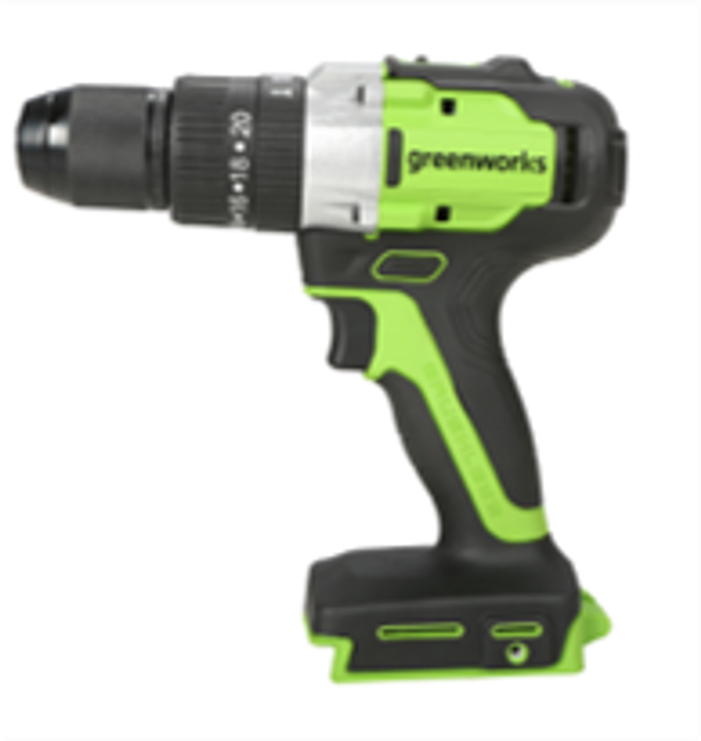 Дрель-шуруповерт ударная Greenworks GD24DD60, 24V, бесщеточная, 60Нм, без АКБ и ЗУ (3704107)