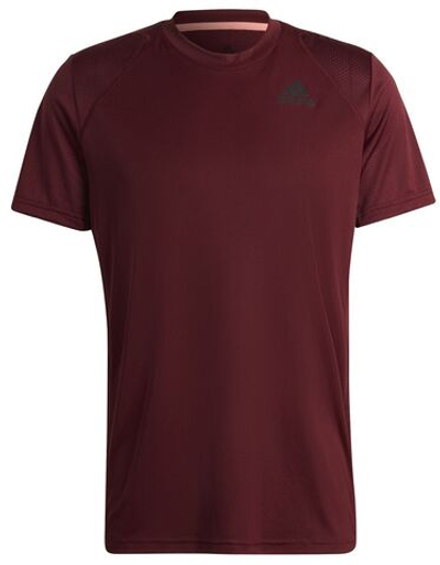 Футболка мужская теннисная Adidas Club Tee M - shadow red/acid red