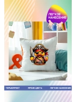 Термонаклейка на одежду, термопринт Утка пират