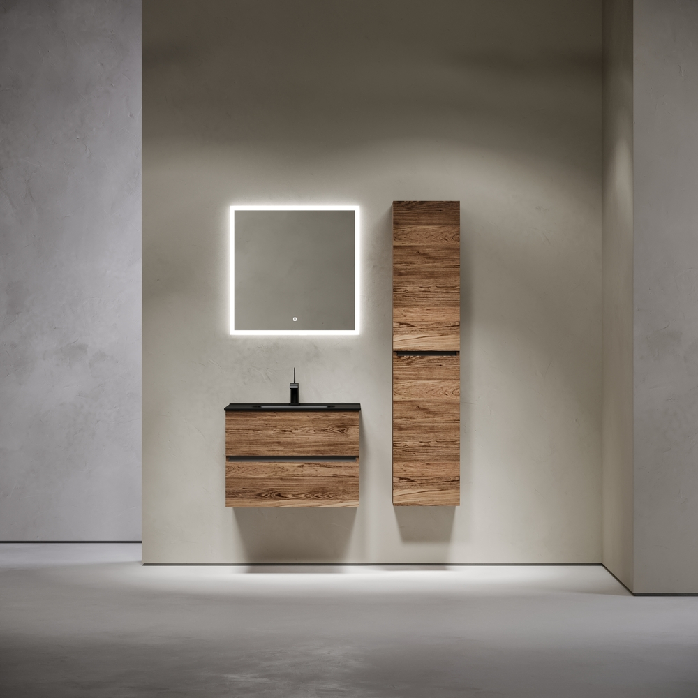 Тумба подвесная под раковину Sancos Urban, дуб чарльстон 690х450х550