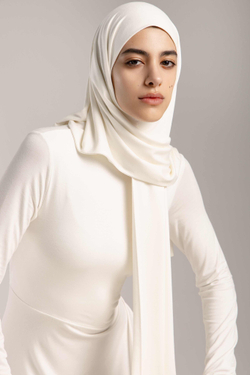 Хиджаб Молик двухслойный белый