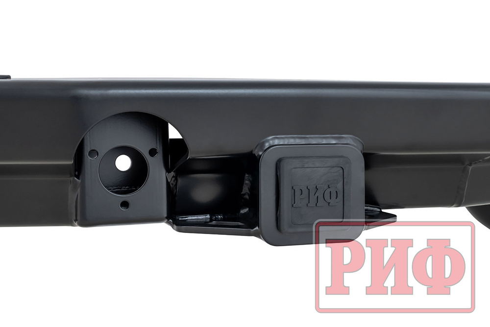 Бампер задний силовой/защита штатного бампера Nissan Patrol Y62 c квадратом под фаркоп РИФ