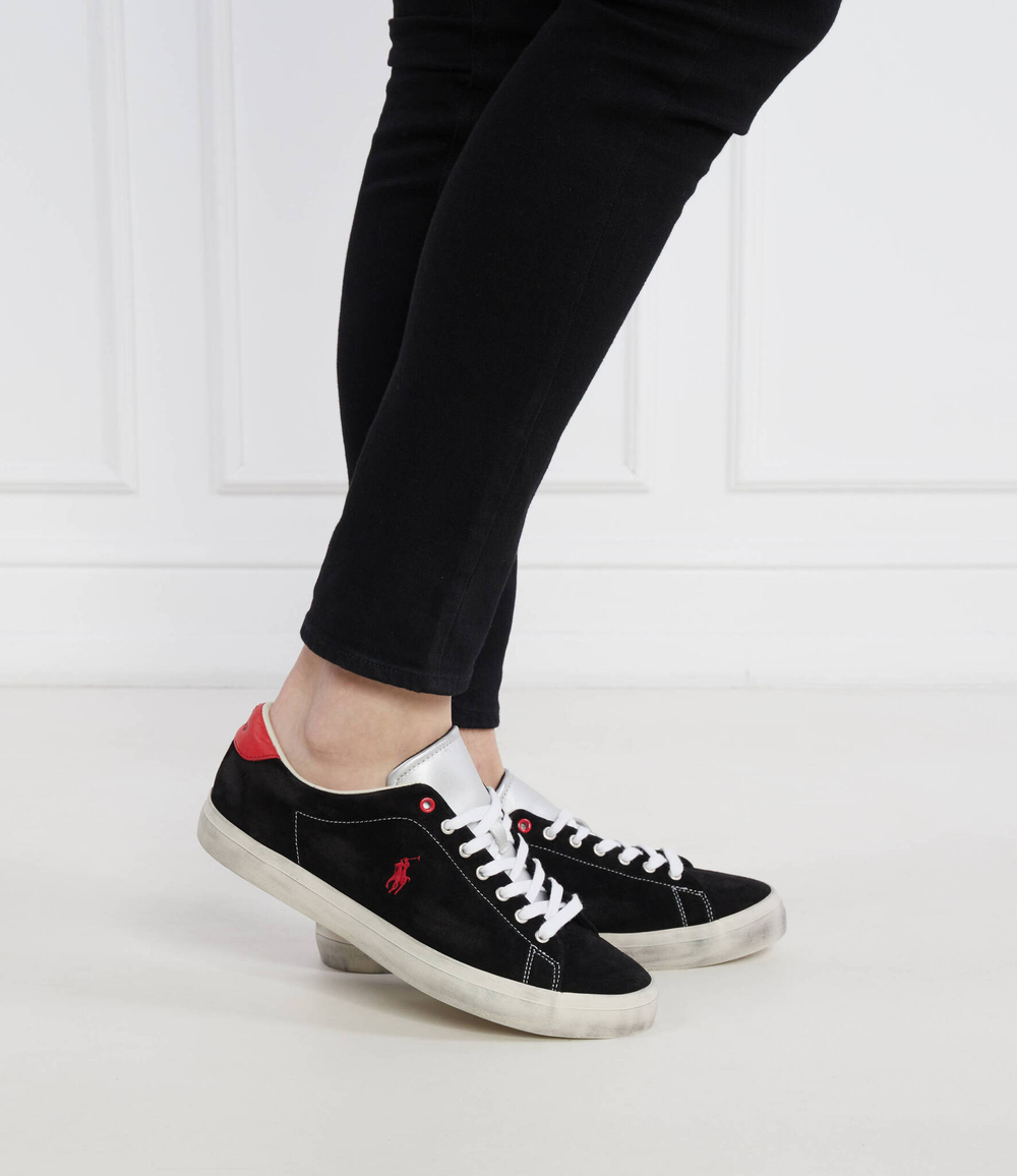 Кожаные кроссовки longwood POLO RALPH LAUREN - черный(816931905)