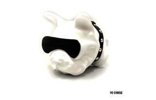 Ароматизатор-игрушка -на обдув- Собачка Бульдог -(жидк)- YC-31WSG White SUNglasses