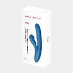 Голубой вибратор Otto с возвратно-поступательными движениями, вакуумом и подогревом - 22,2 см. (Цвет: голубой)