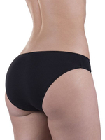 Трусики-слипы с сердечками на бейке (Размер: XL) (Цвет: черный)