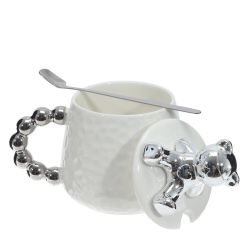 GAEM Кружка с крышкой и ложкой, 400 мл, L14 W10 H14 см, 2в.