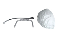 Кресло подвесное Ривьера арт.D66-МТ001 (стойка+основание.черн.,корзн.серая.,подуш.estera лазурный. 3уп. (В))